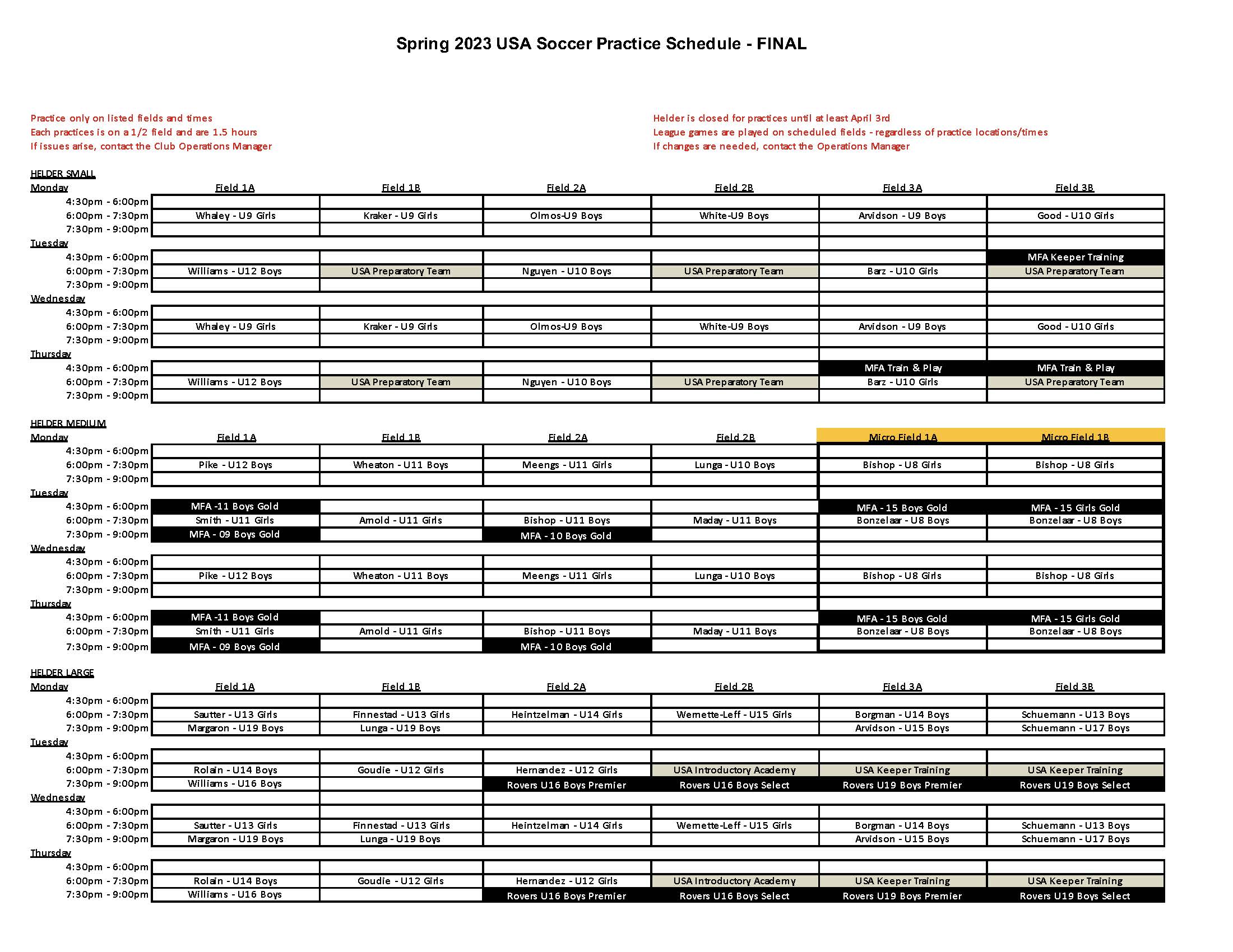 Practice Information